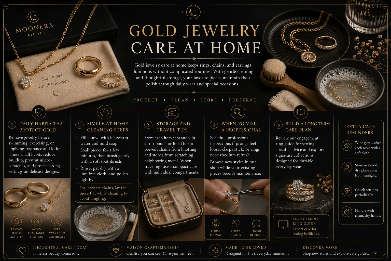 Gold Jewelry Care at Home