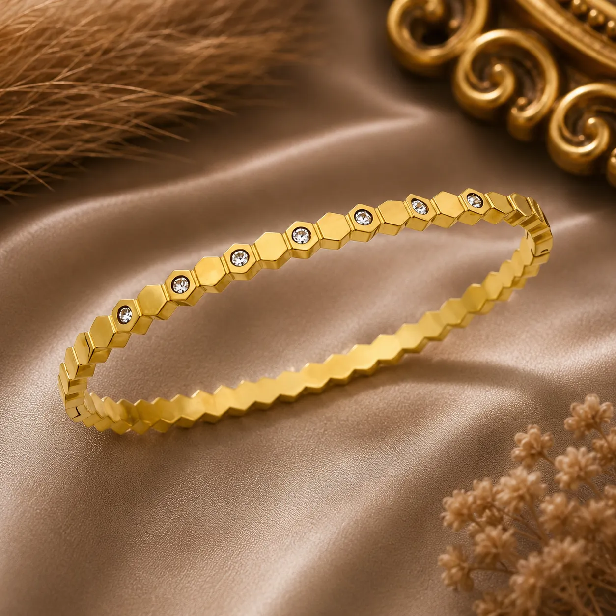 Aurelia Hexa Crystal Bangle