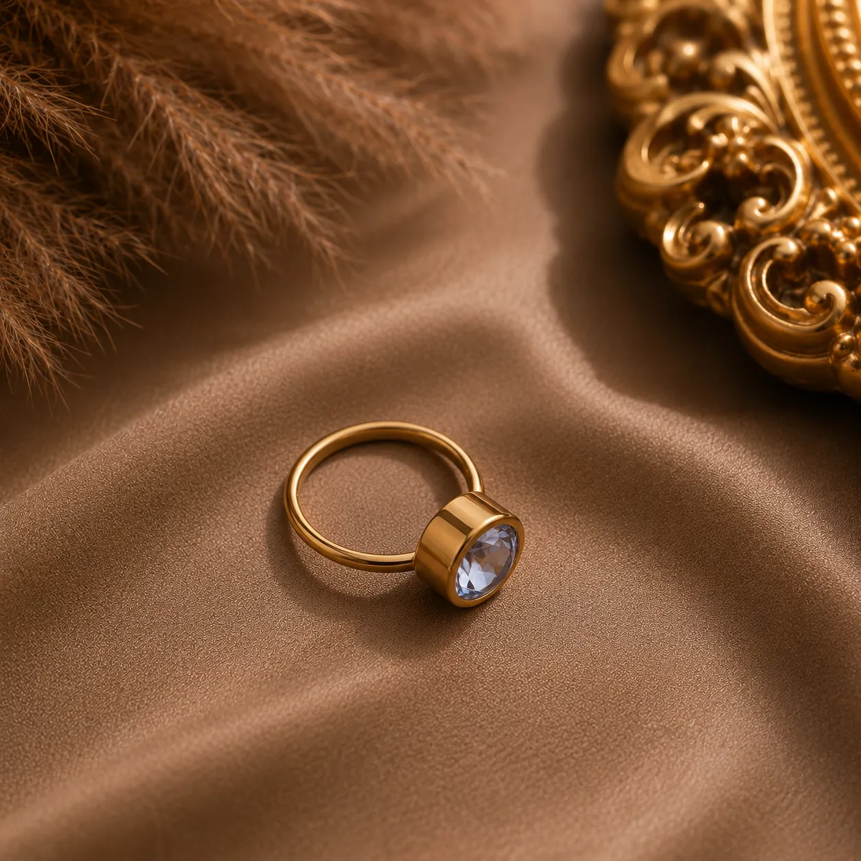 Celeste Crystal Bezel Ring