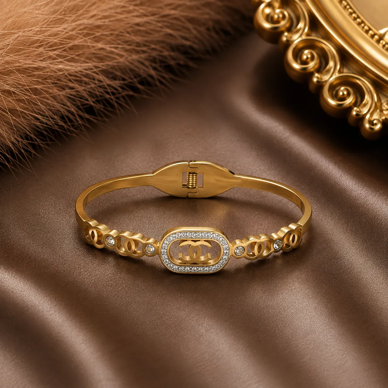 Celeste Crystal Emblem Bangle
