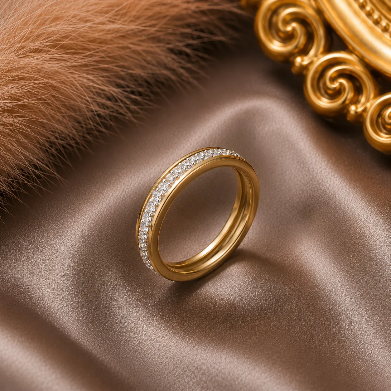 Serena Crystal Channel Ring image 2