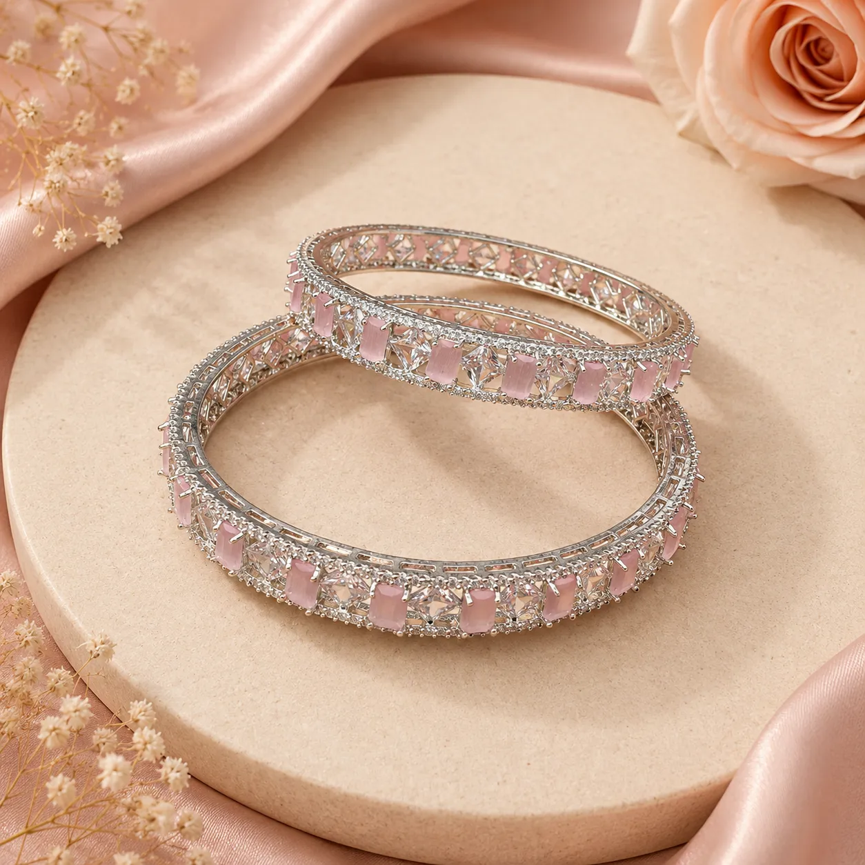 Blush Crystal Luxe AD Cuff