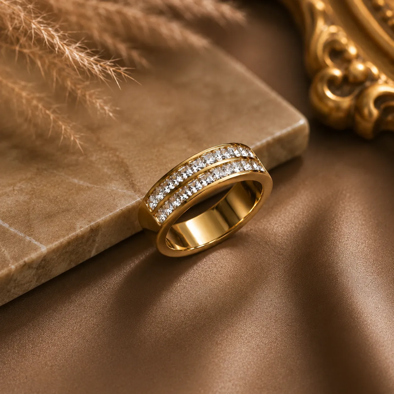 Aurelle Double Row Crystal Ring