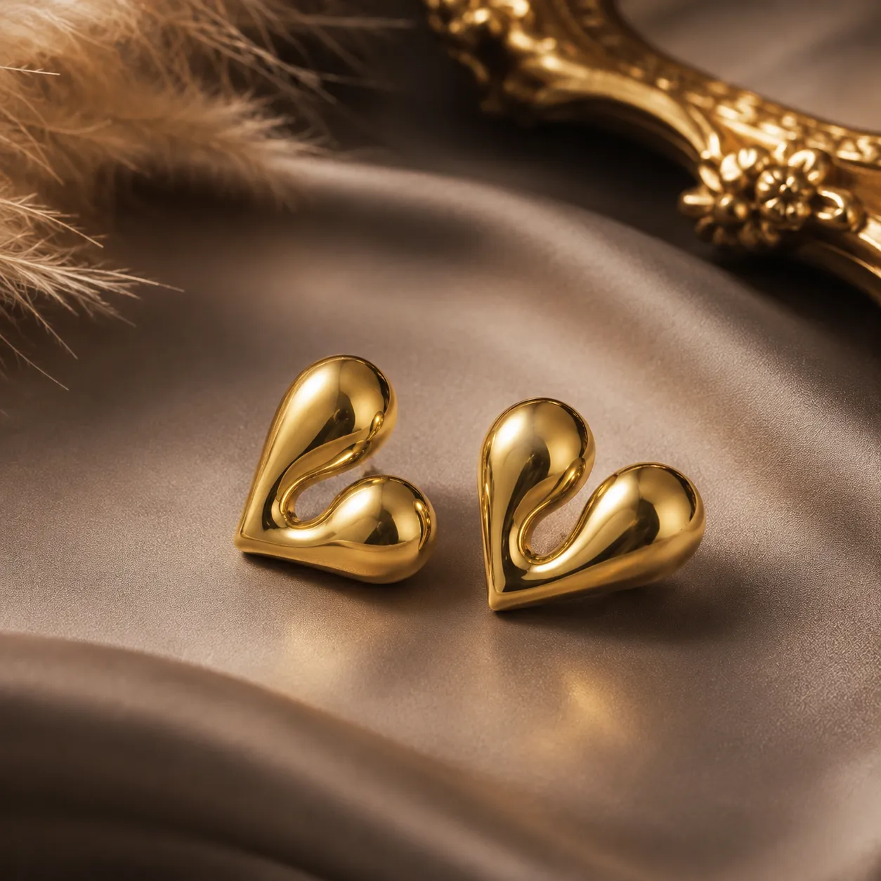Aurelia Sculpted Heart Earrings image 2