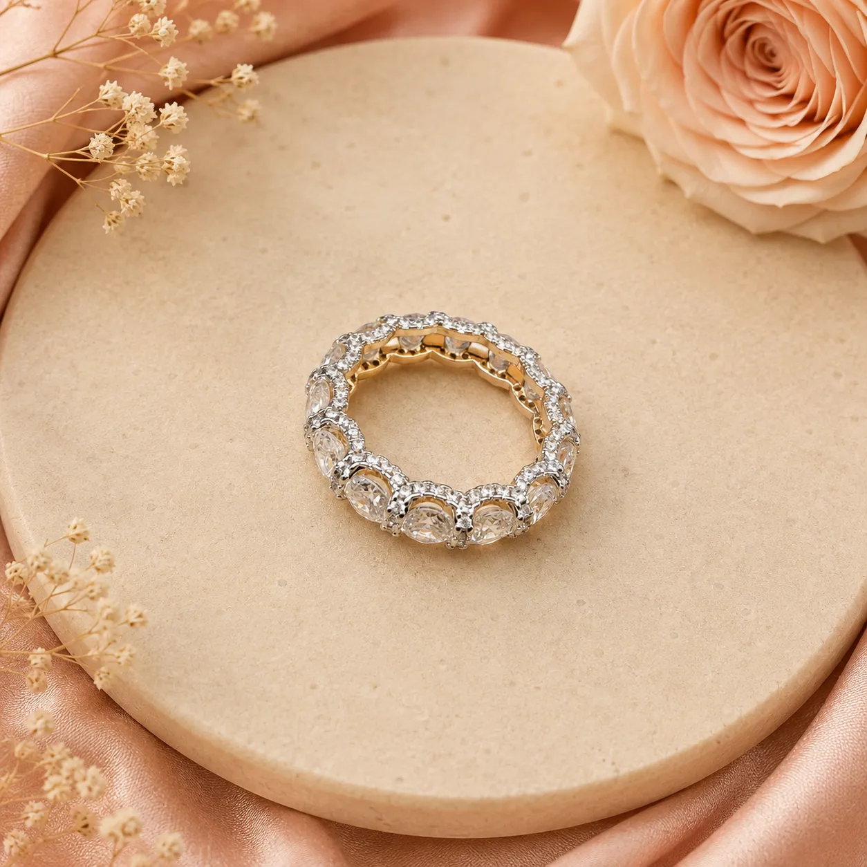 Eternelle Oval Halo AD Ring