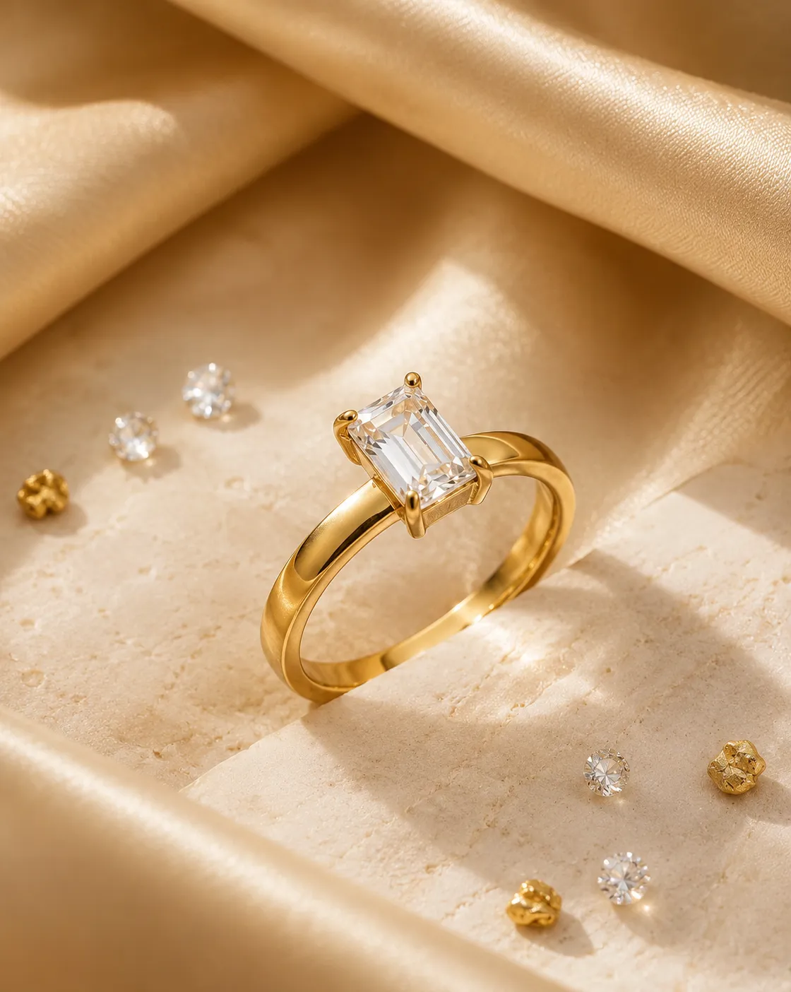 Celeste Emerald-Cut Solitaire Ring image 2
