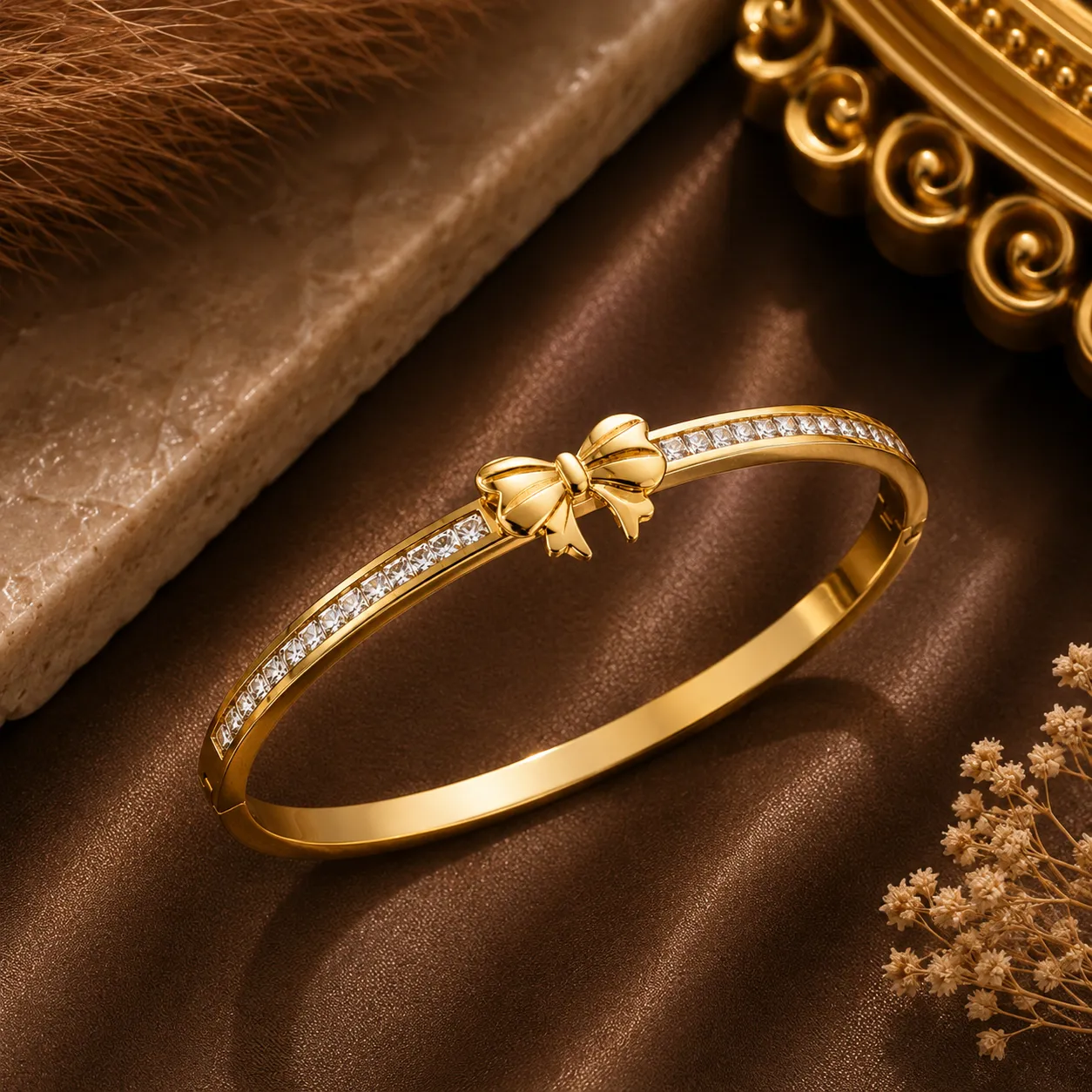Aurelia Bow Crystal Bangle
