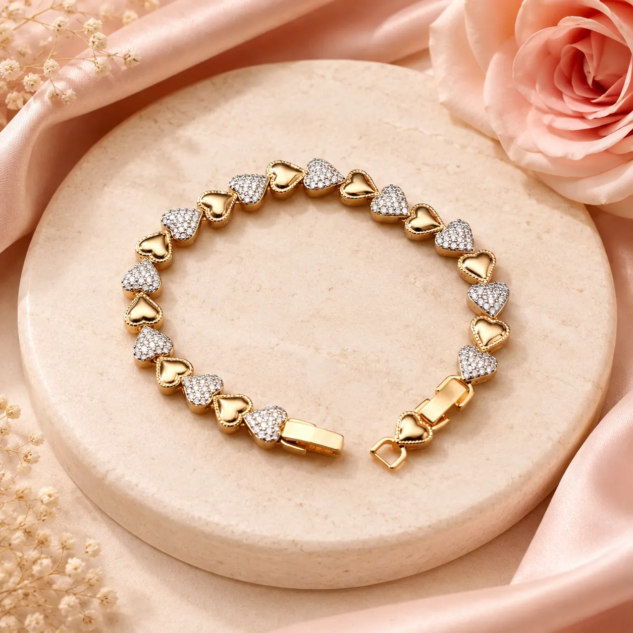 Celeste Dual Heart AD Bracelet