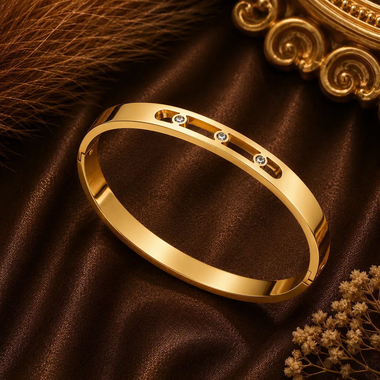 Solenne Trio Crystal Bangle image 2