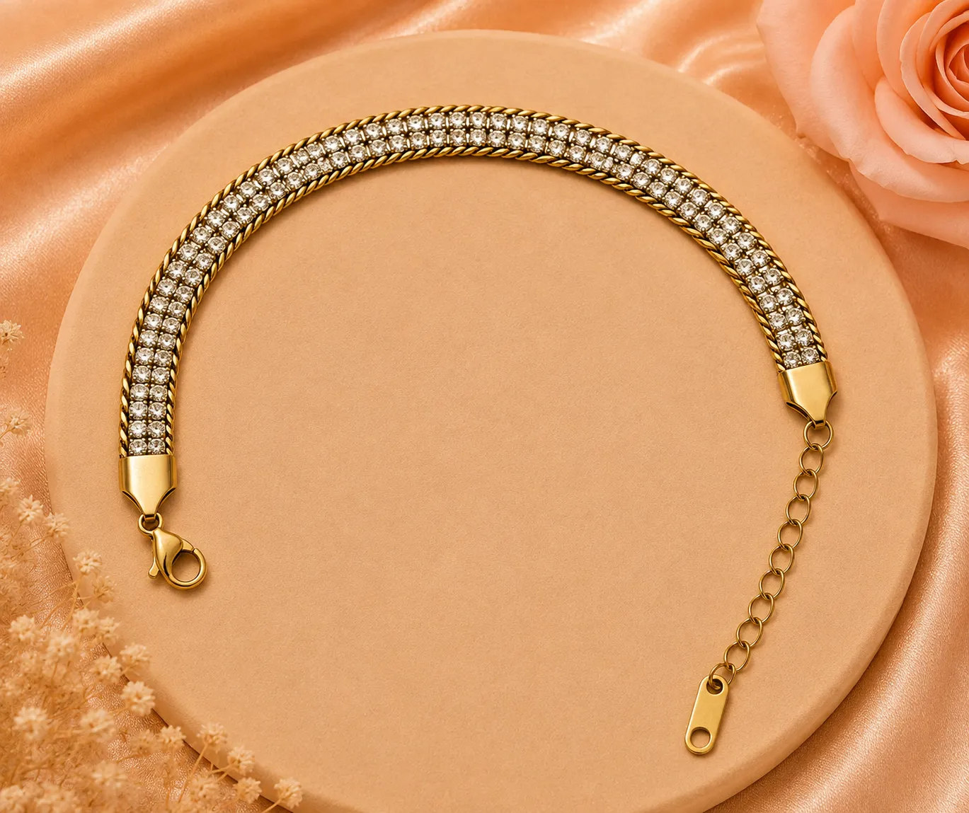Celeste Double Row Crystal Bracelet