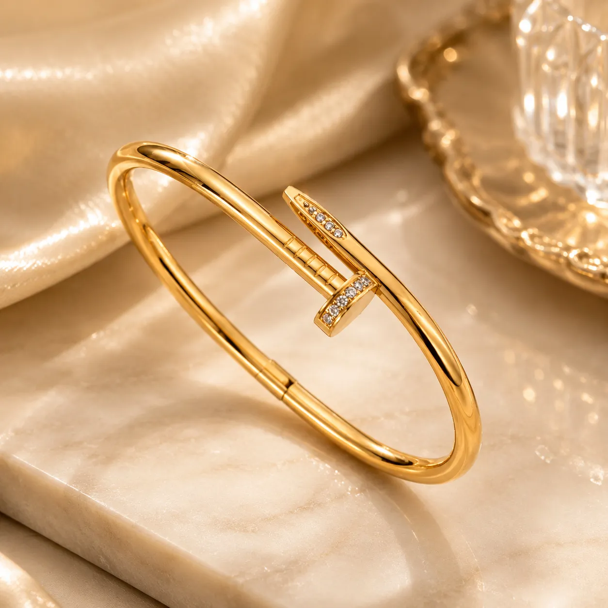 Auric Nail Crystal Bangle image 2