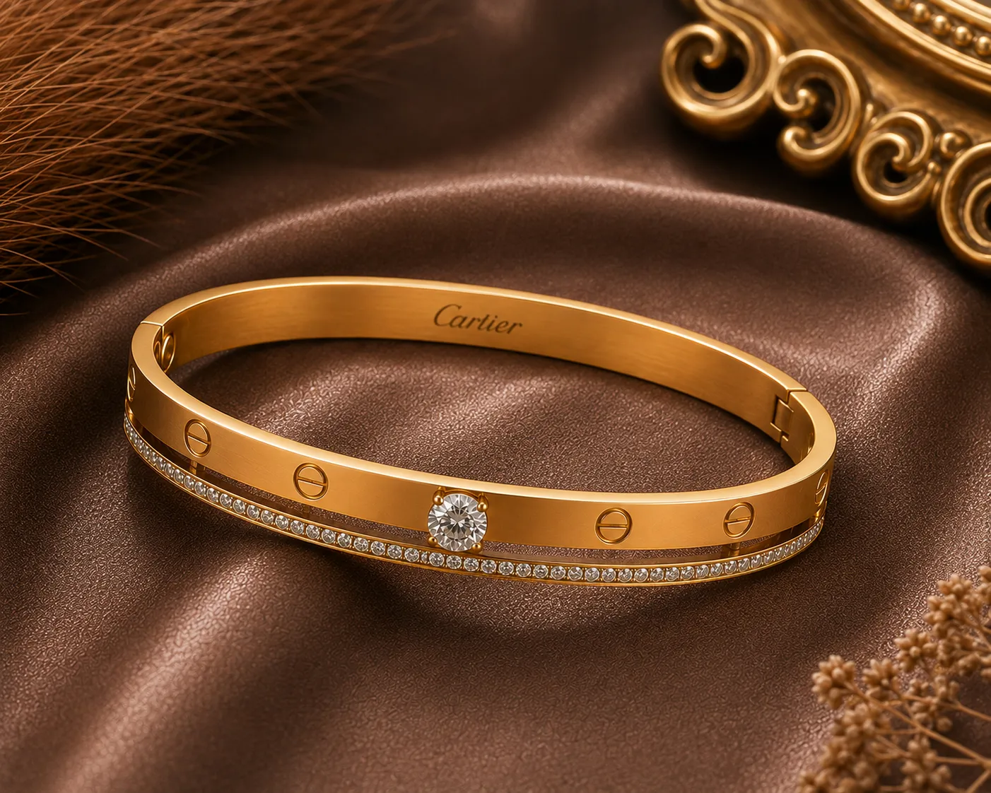 Aurelle Solitaire Line Bangle