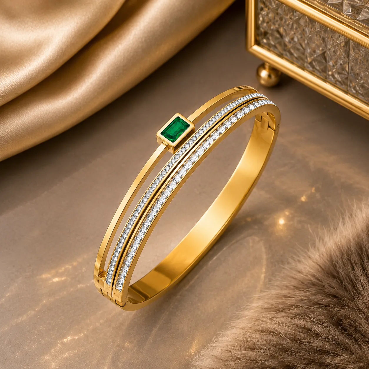 Emerald Line Luxe Bangle