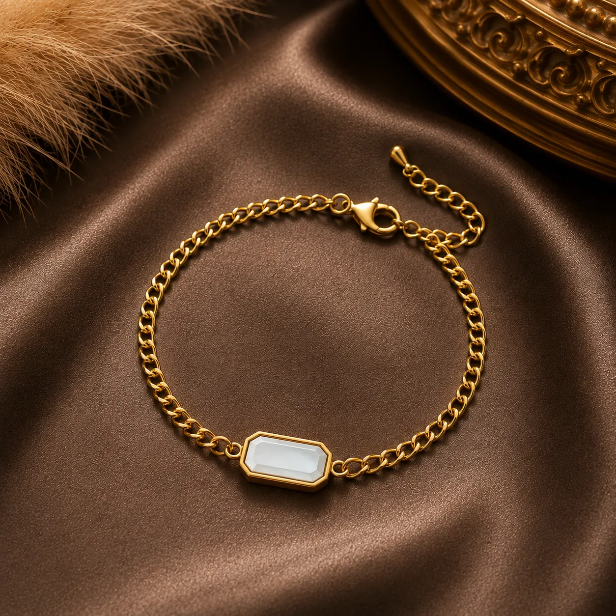 Elara Stone Chain Bracelet