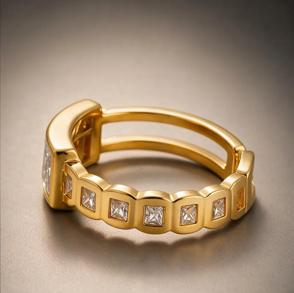 Noir Crystal Signet Ring