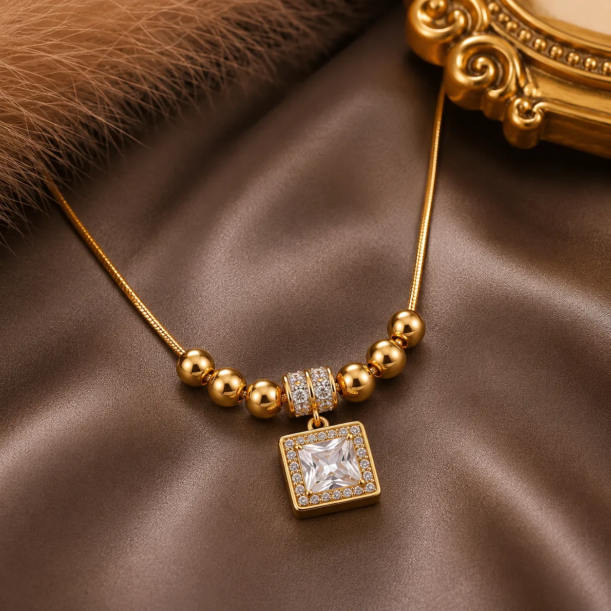 Celestia Crystal Charm Necklace image 3