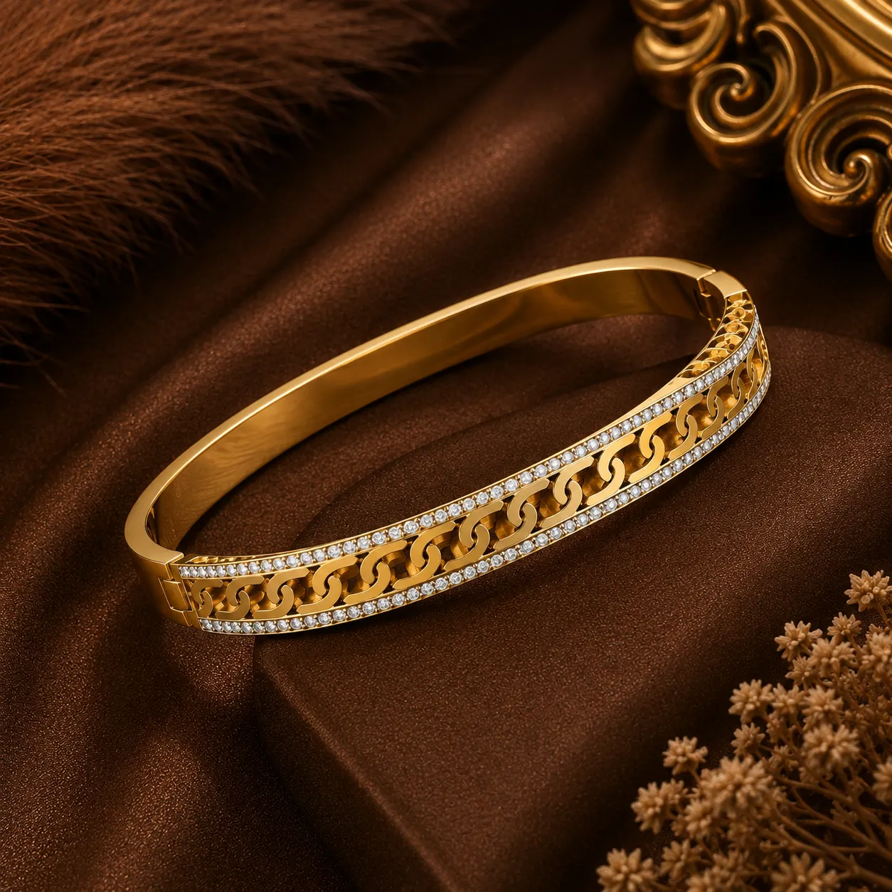 Seraphine Link Crystal Bangle