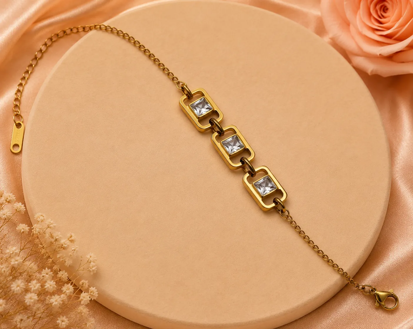 Lucent Trio Crystal Link Bracelet