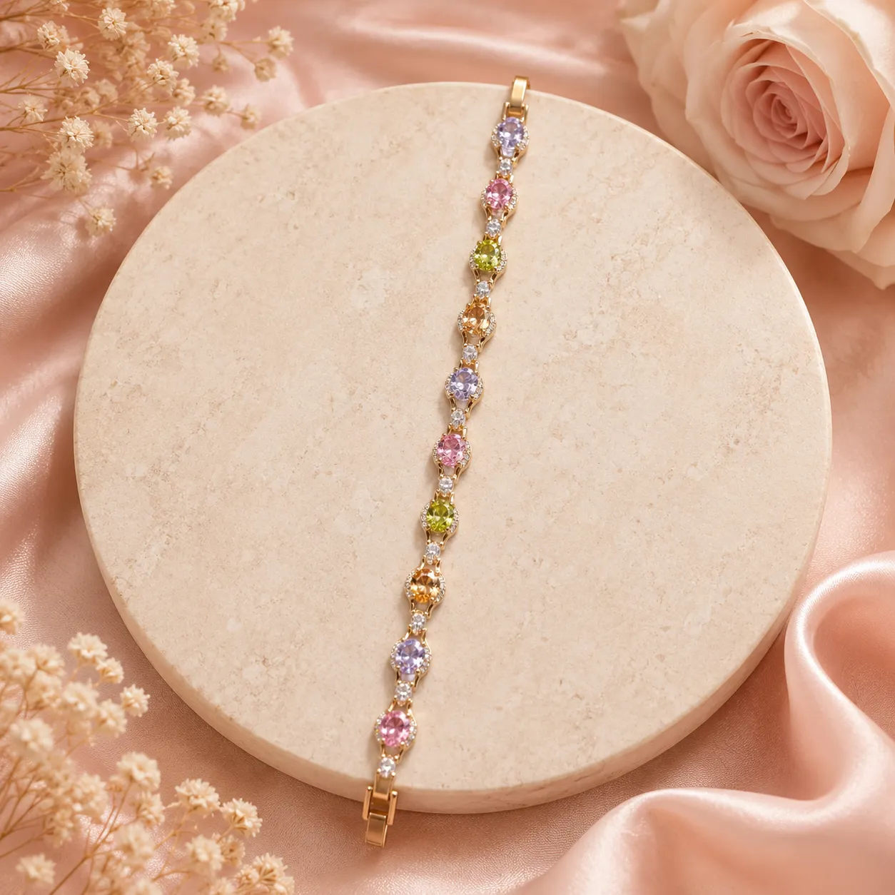 Aurora Multicolor AD Tennis Bracelet image 2