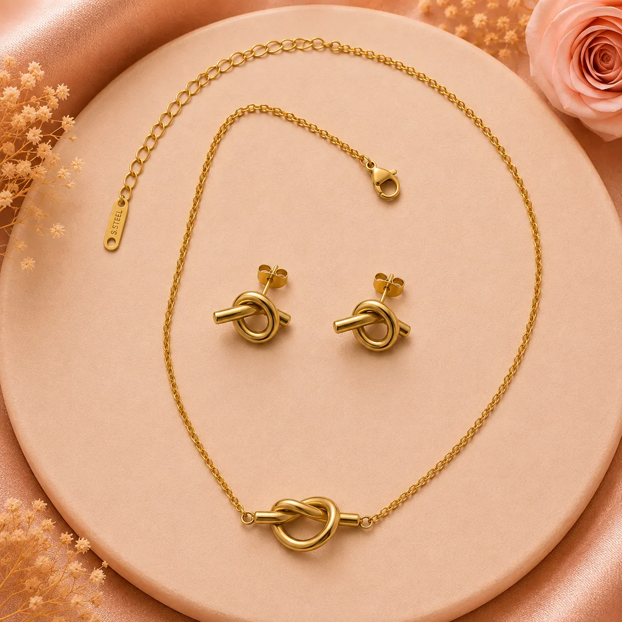 Aurelia Sculpted Knot Jewellery Set