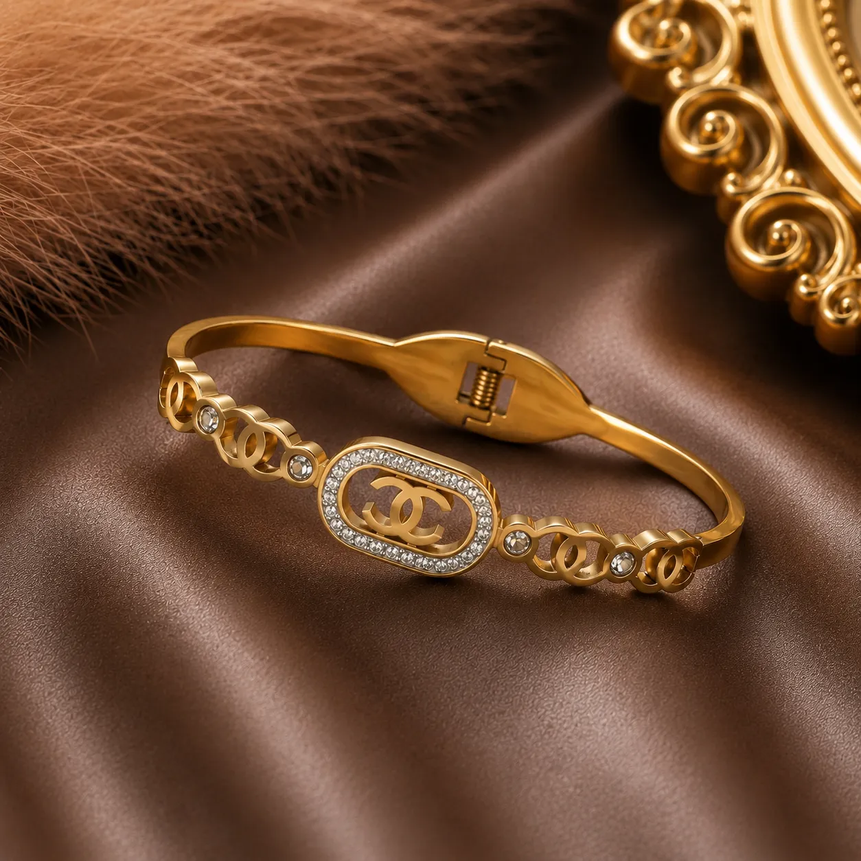 Celeste Crystal Emblem Bangle