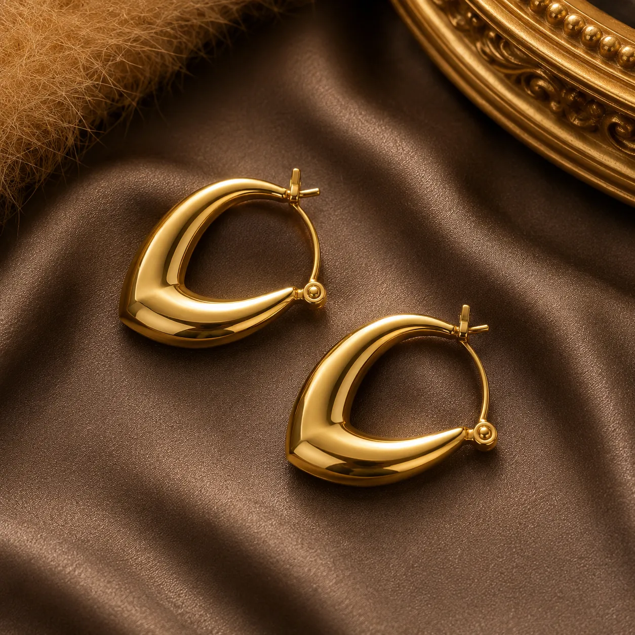 Celeste Sculpted Teardrop Hoops image 2
