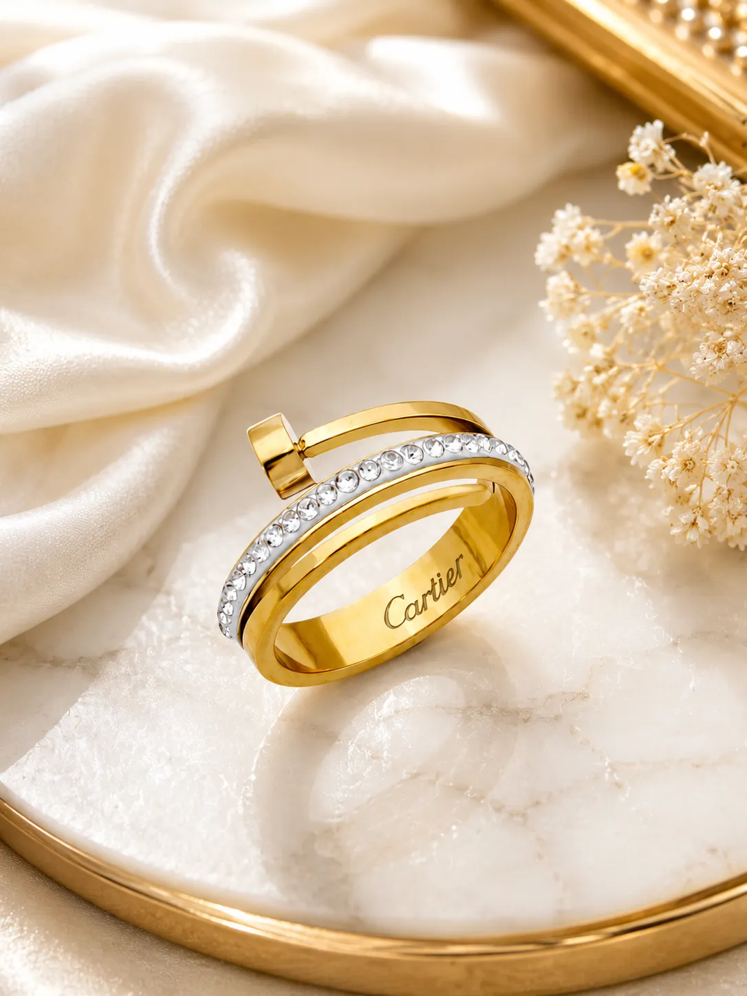 Luna Nail Crystal Ring