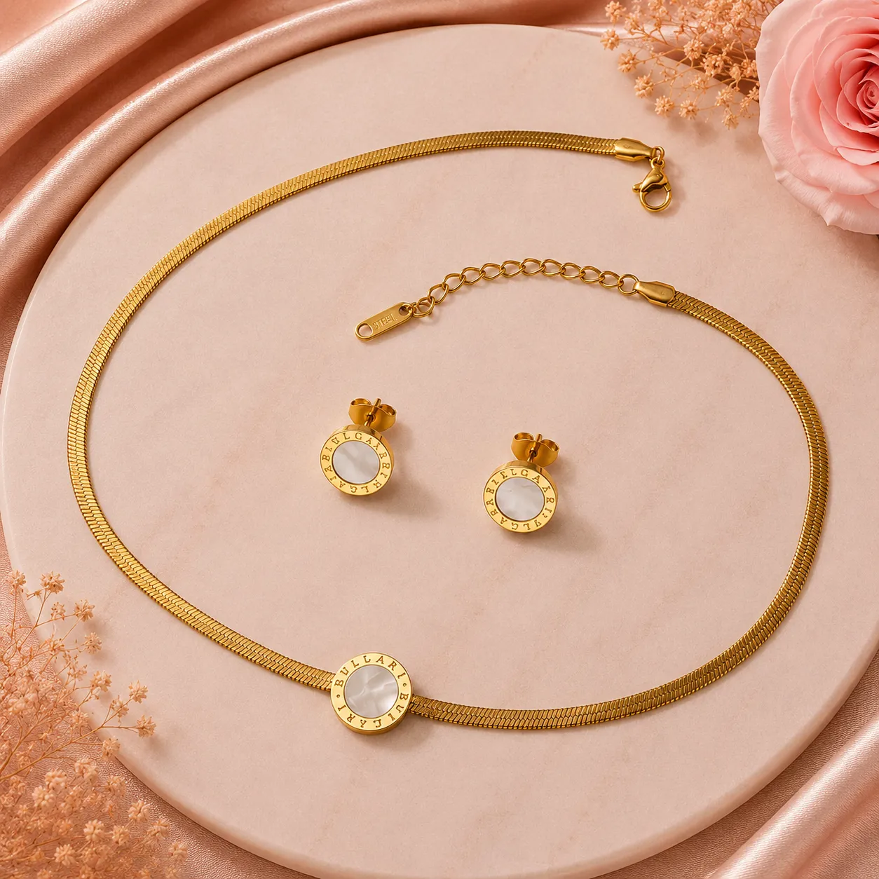 Aurelia Pearl Disc Jewellery Set