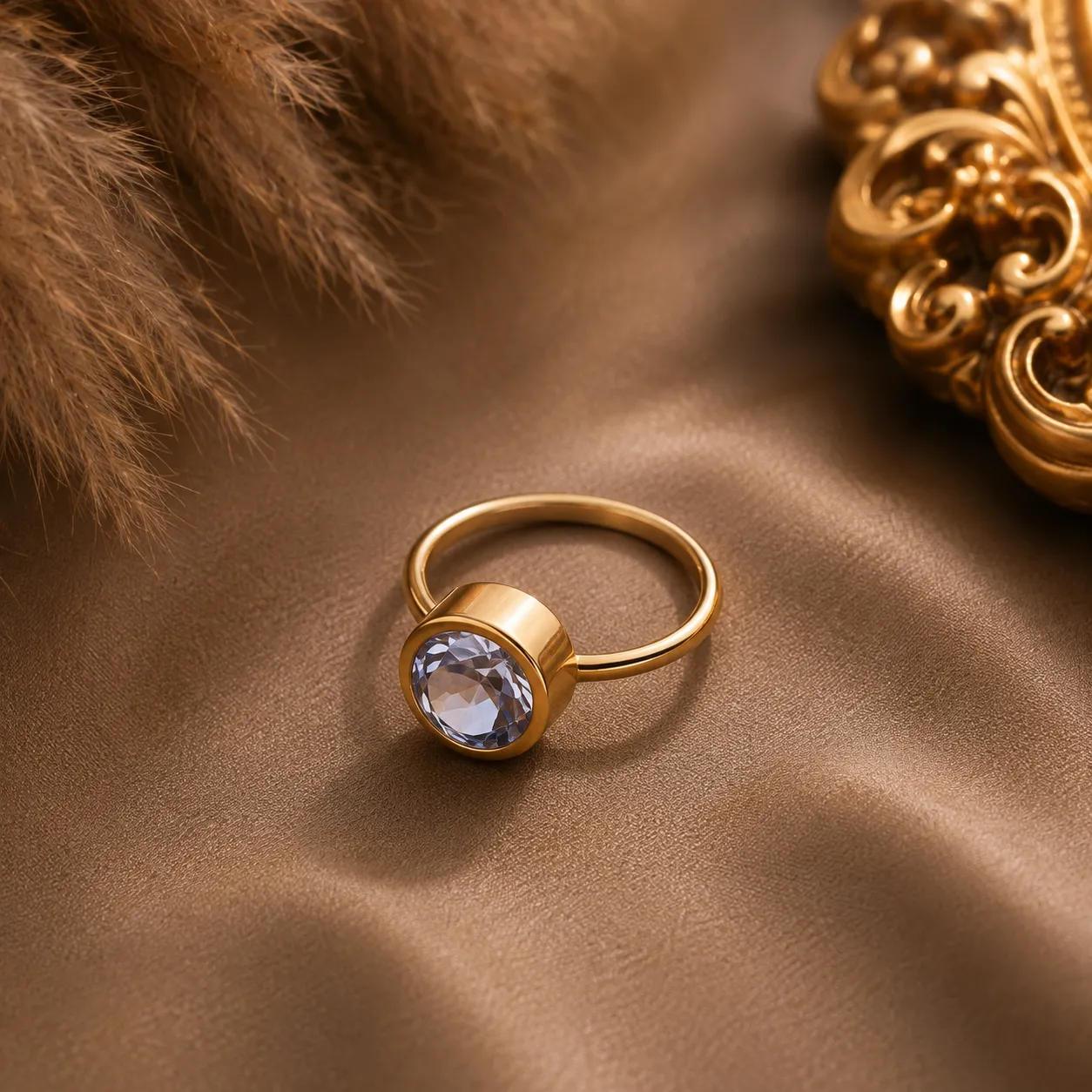 Celeste Crystal Bezel Ring