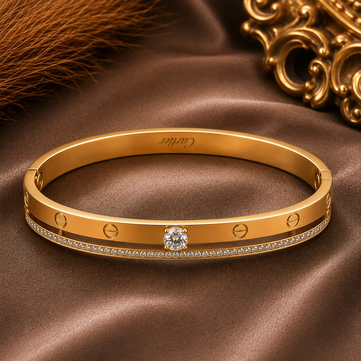 Aurelle Solitaire Line Bangle image 2