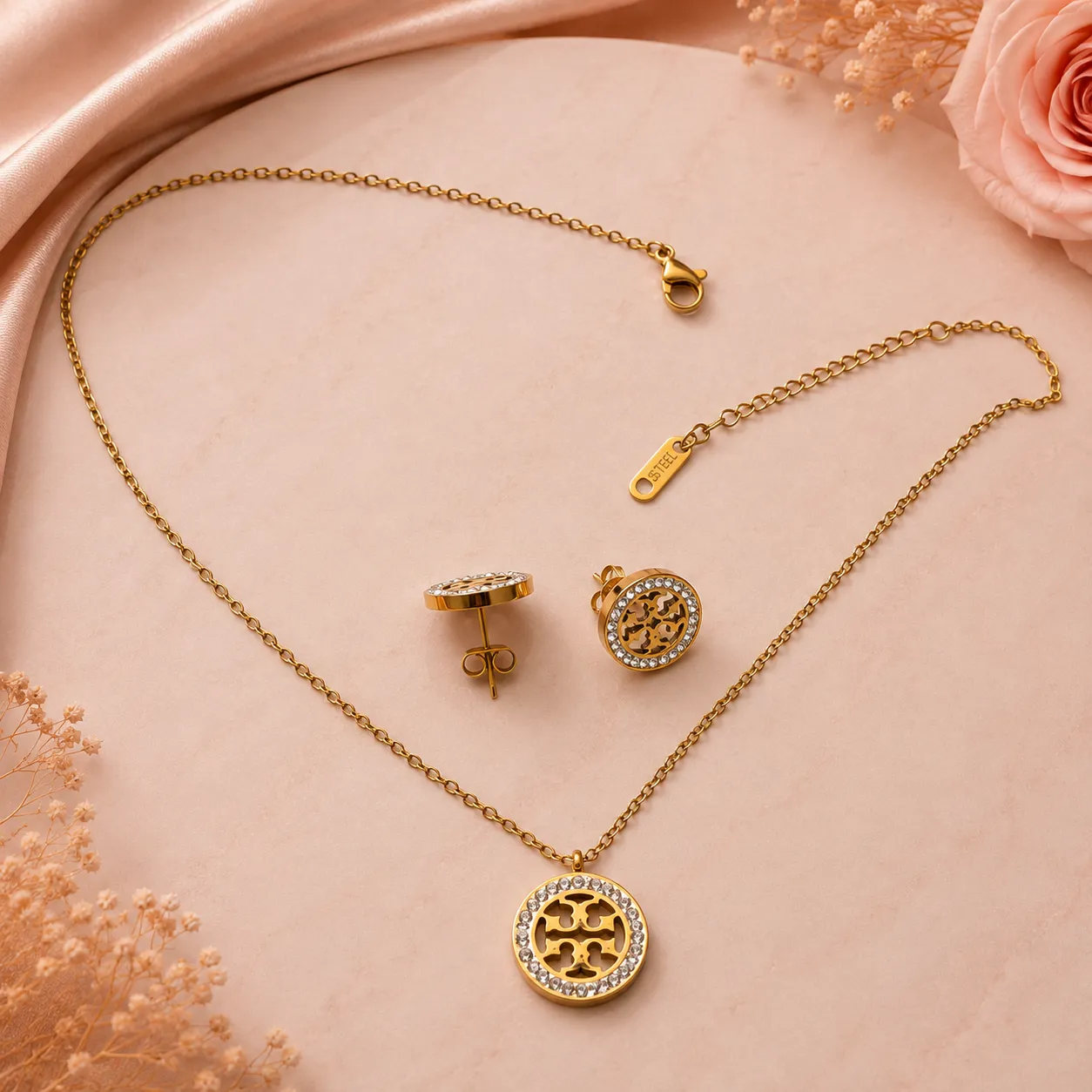 Celeste Crystal Medallion Jewellery Set