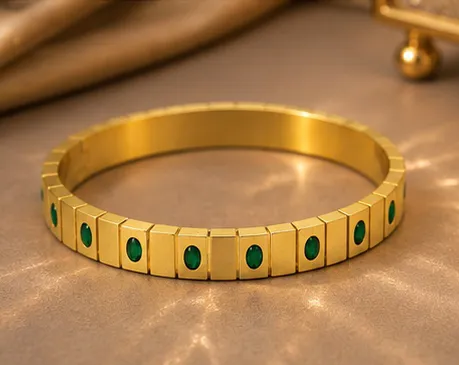 Emerald Rhythm Link Bangle