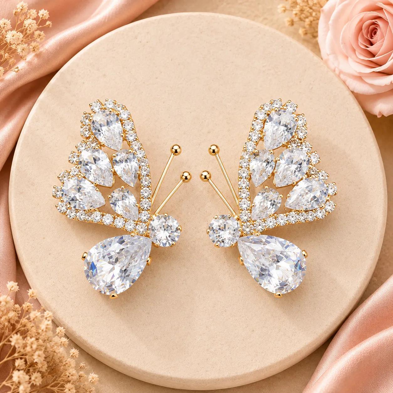 Aurelia Crystal Butterfly AD Earrings