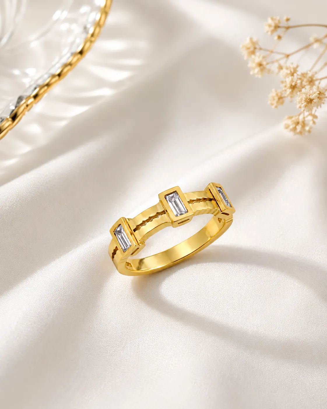 Celeste Baguette Ring
