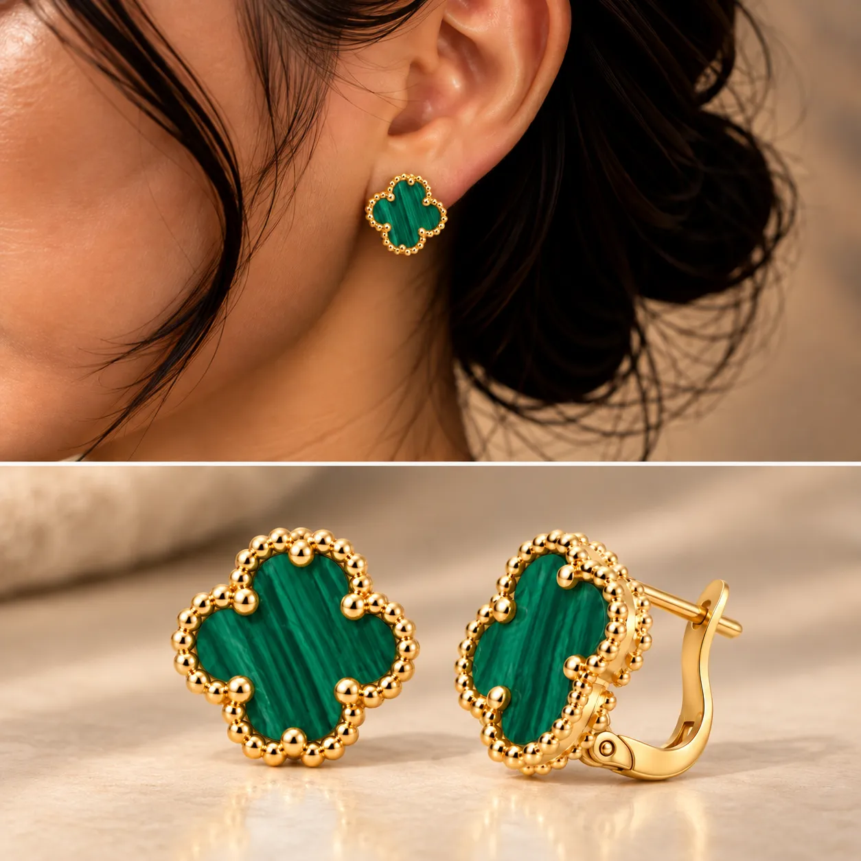 Celeste Clover Beaded Earrings
