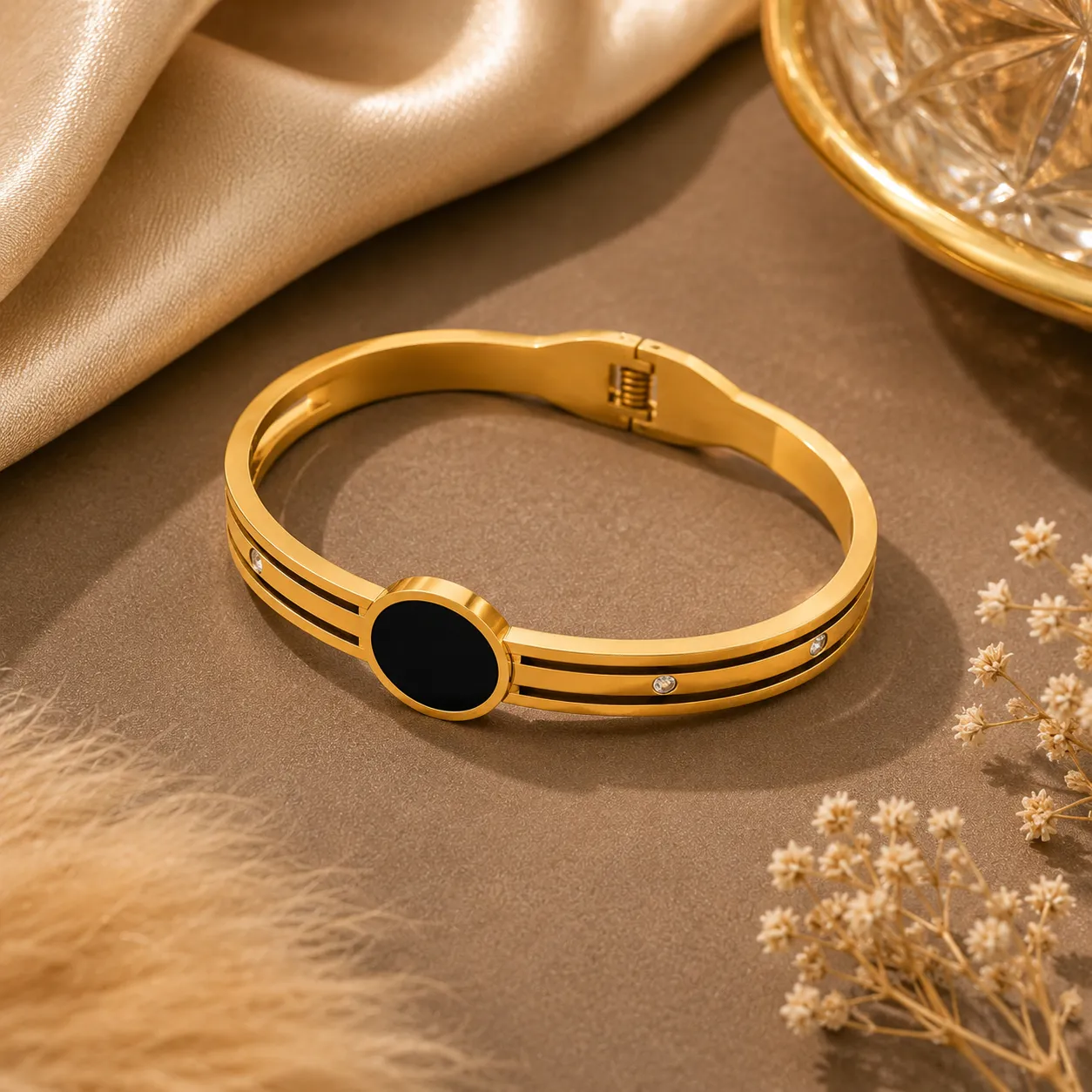 Midnight Circle Bangle Bracelet