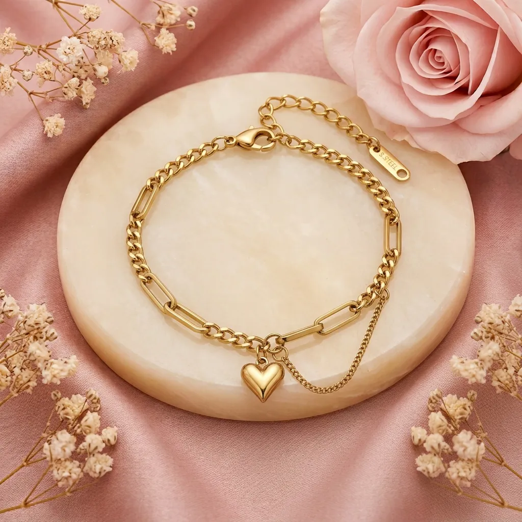 Amora Heart Link Bracelet