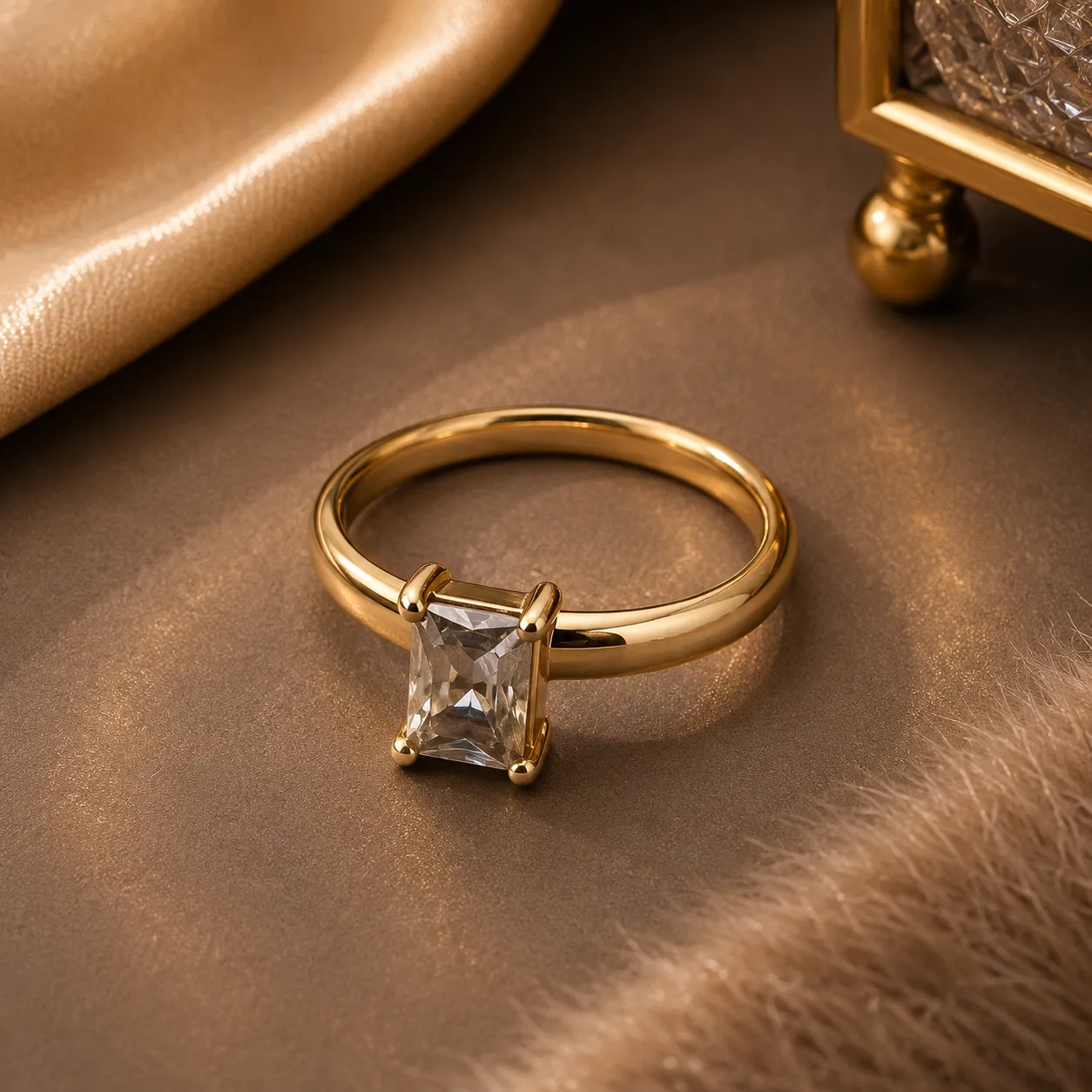 Celeste Emerald-Cut Solitaire Ring