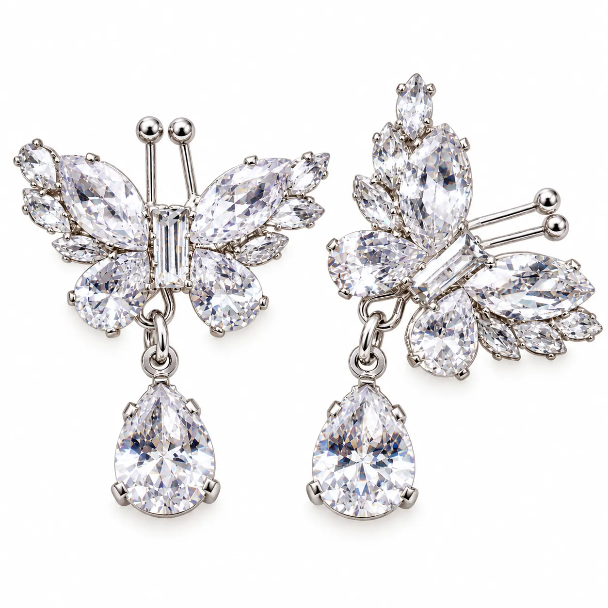 Celestia Crystal Butterfly Earrings image 2
