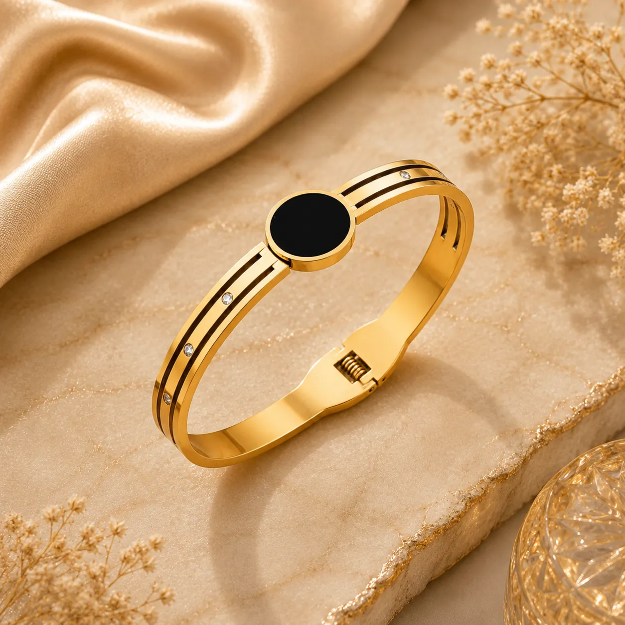 Midnight Circle Bangle Bracelet