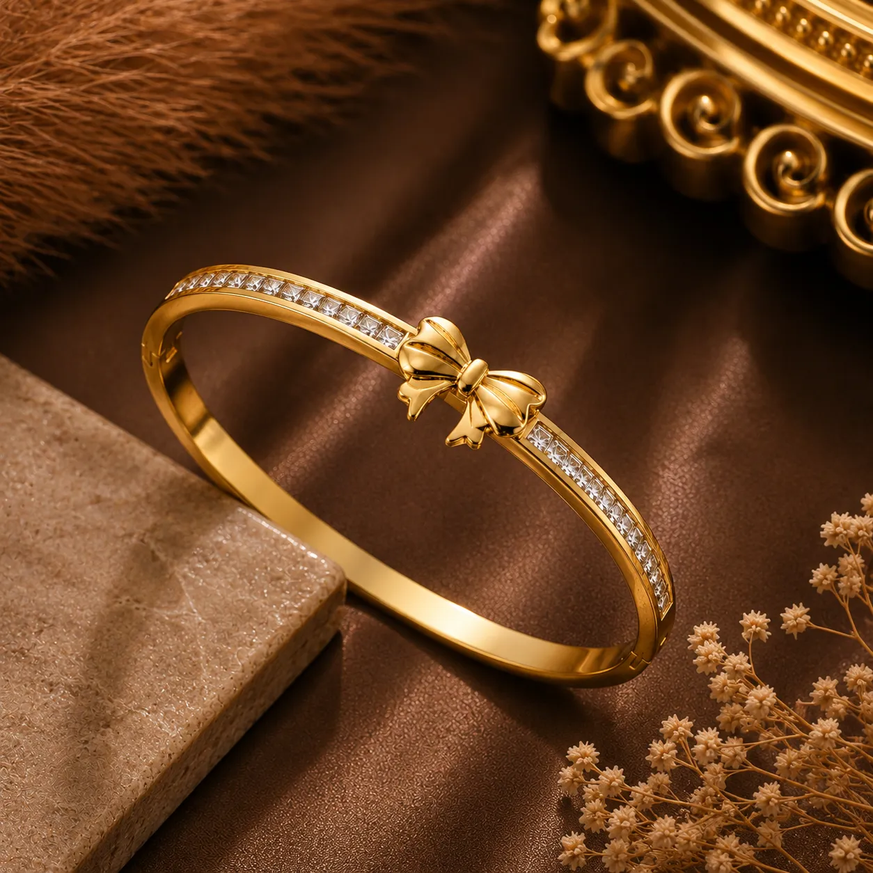 Aurelia Bow Crystal Bangle