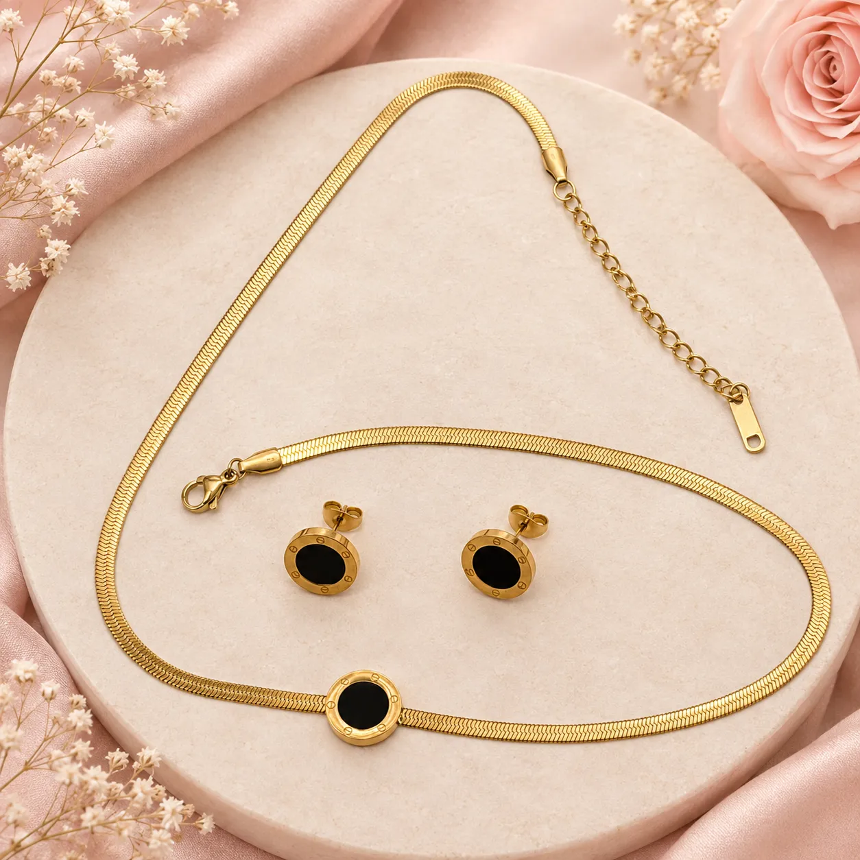Aurelia Pearl Disc Jewellery Set image 2