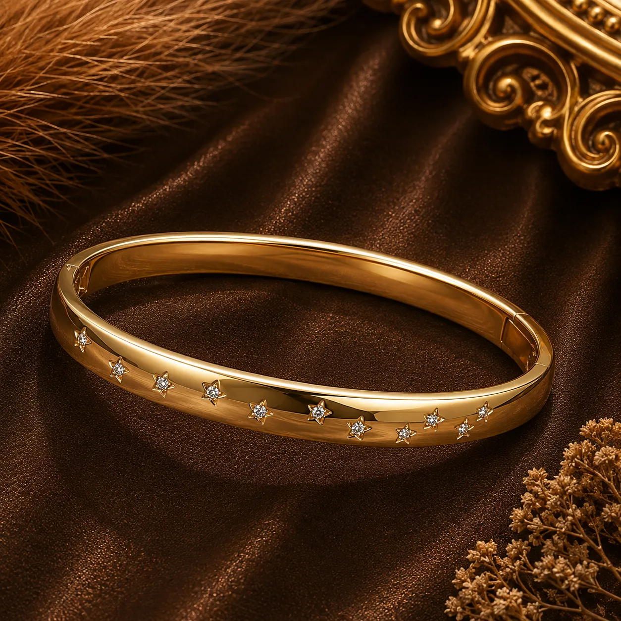 Celestia Starline Gold Bangle