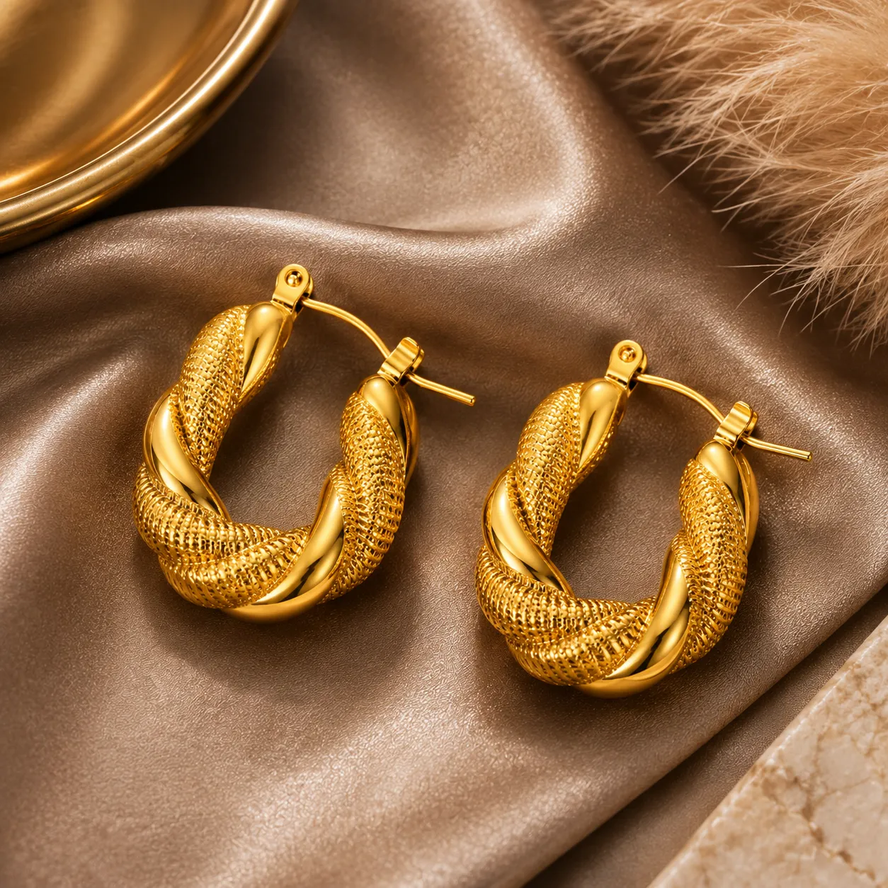 Aurelia Twisted Hoop Earrings image 2