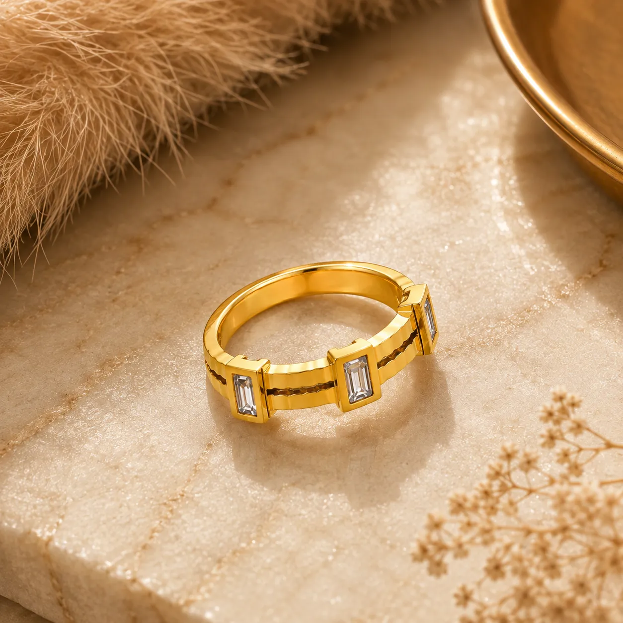 Celeste Baguette Ring