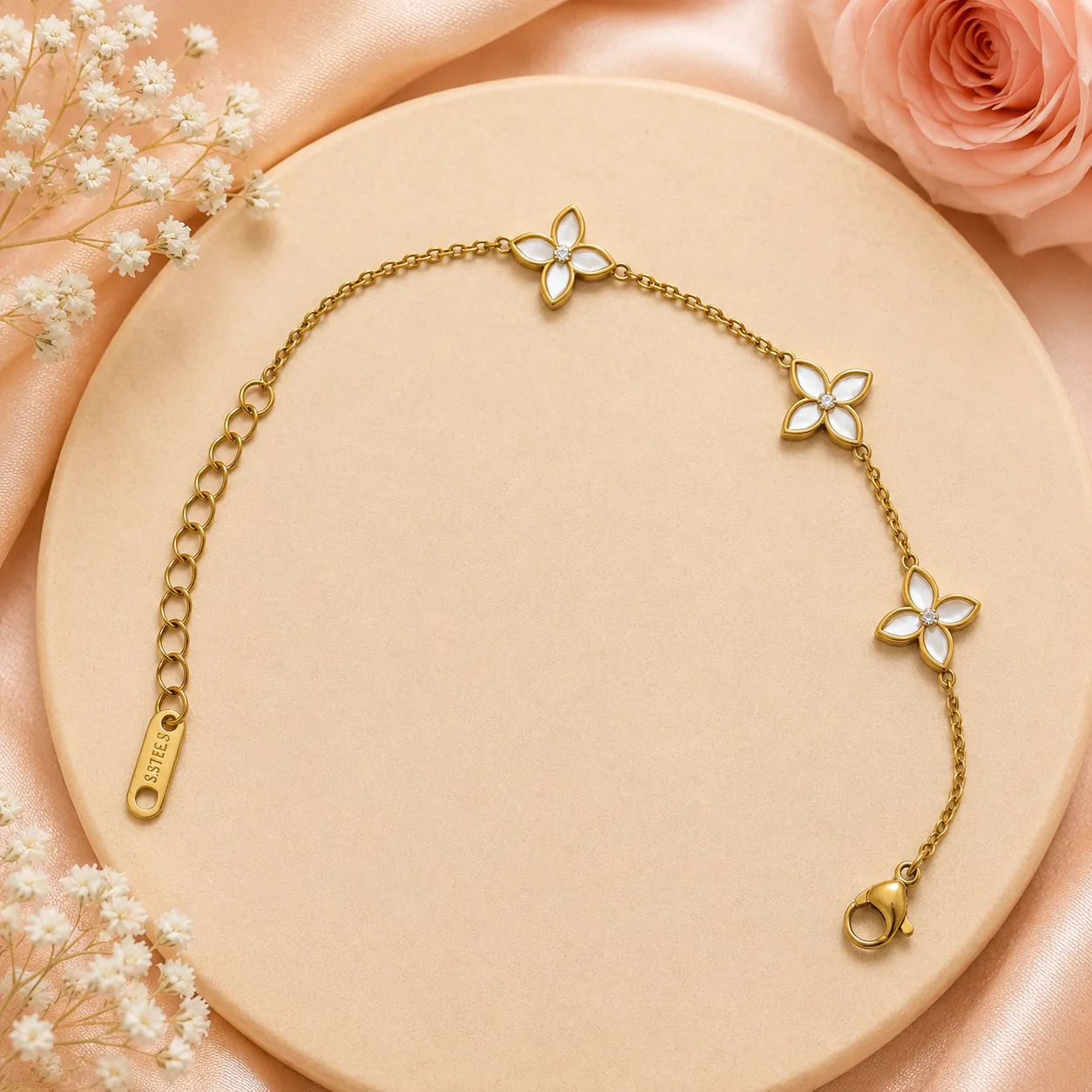 Elara Triple Bloom Bracelet
