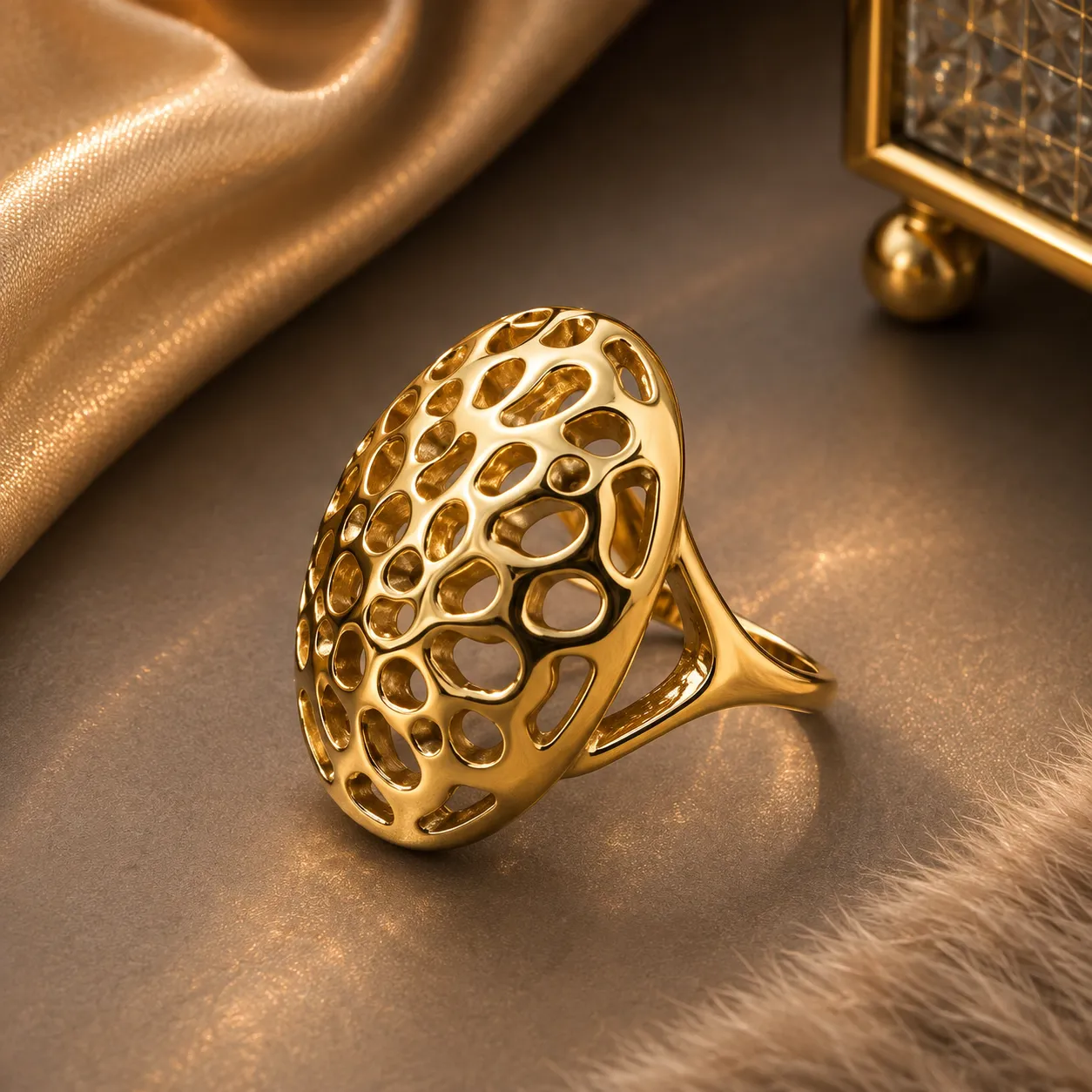 Aurelia Lattice Statement Ring image 2