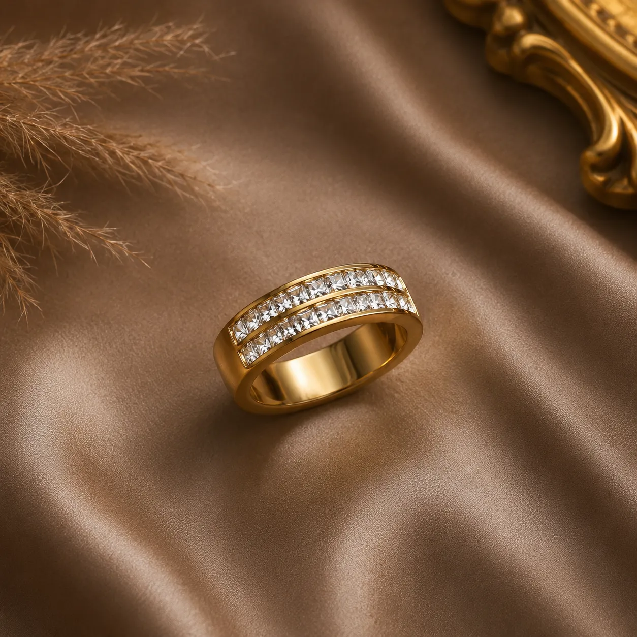 Aurelle Double Row Crystal Ring