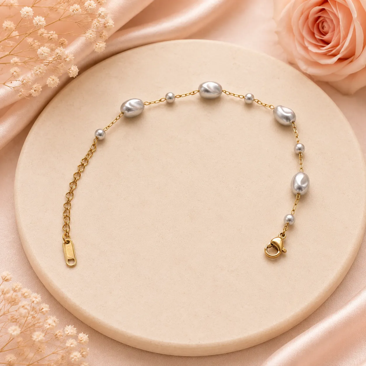Serena Silver Pebble Bracelet