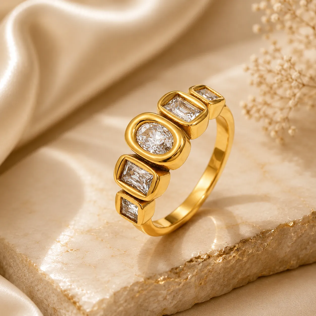 Elara Mosaic Crystal Ring